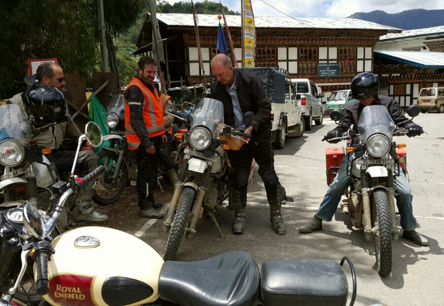 A town stop for the motorcycle crew